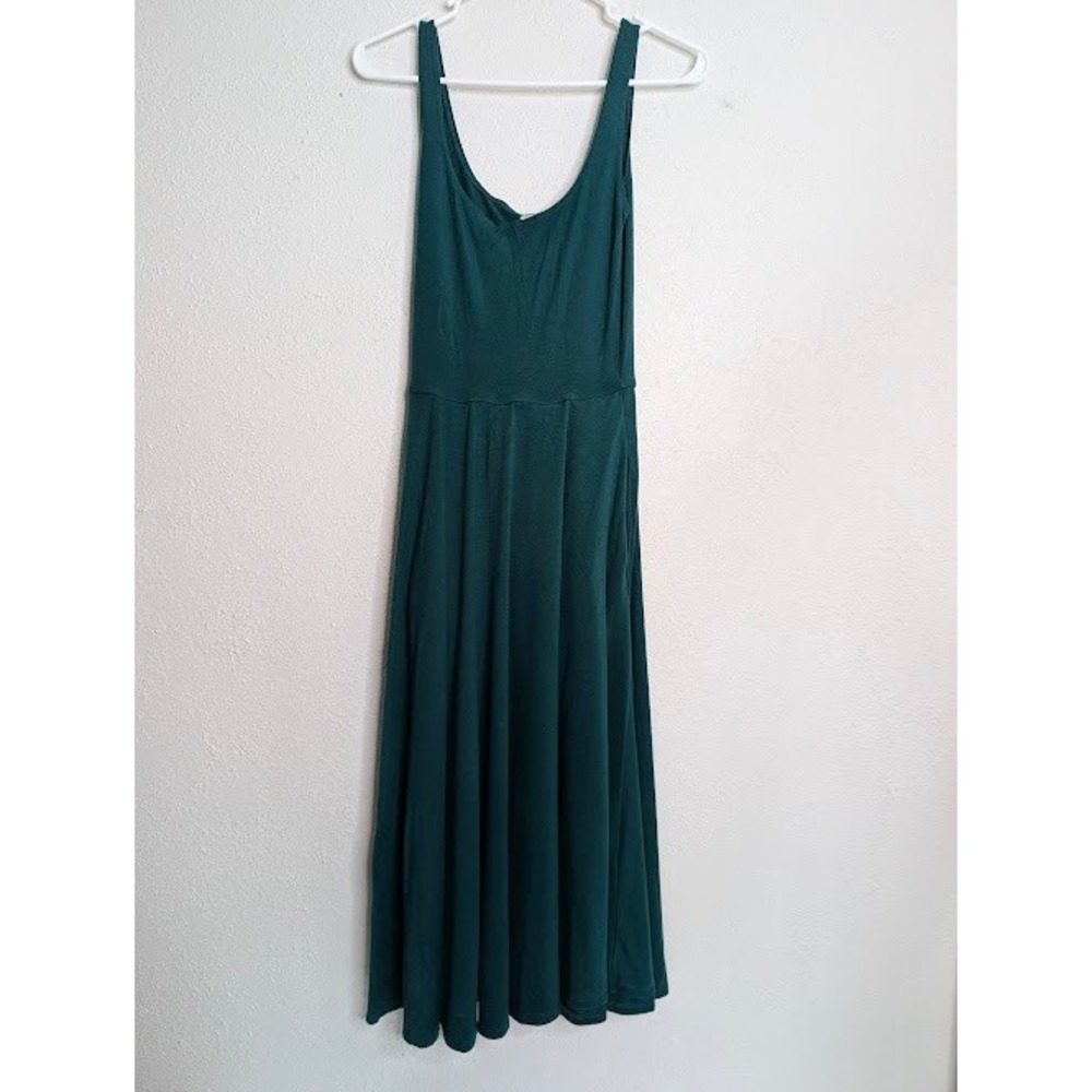 Reformation | Dresses | Reformation Rou Jersey Midi Dress Green Stretch Tencel Lyocell Balletcore Small